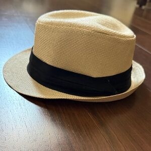 Stylish Tan Fedora with Black Band